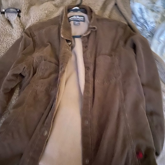 Wool rich brown soft jacket outside small - Picture 2 of 4